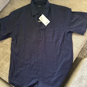 Quince Organic Cotton Stretch Selvage Short Sleeve Shirt - medium